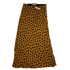 Madewell Midi Slip Skirt in Painted Spots Size 00
